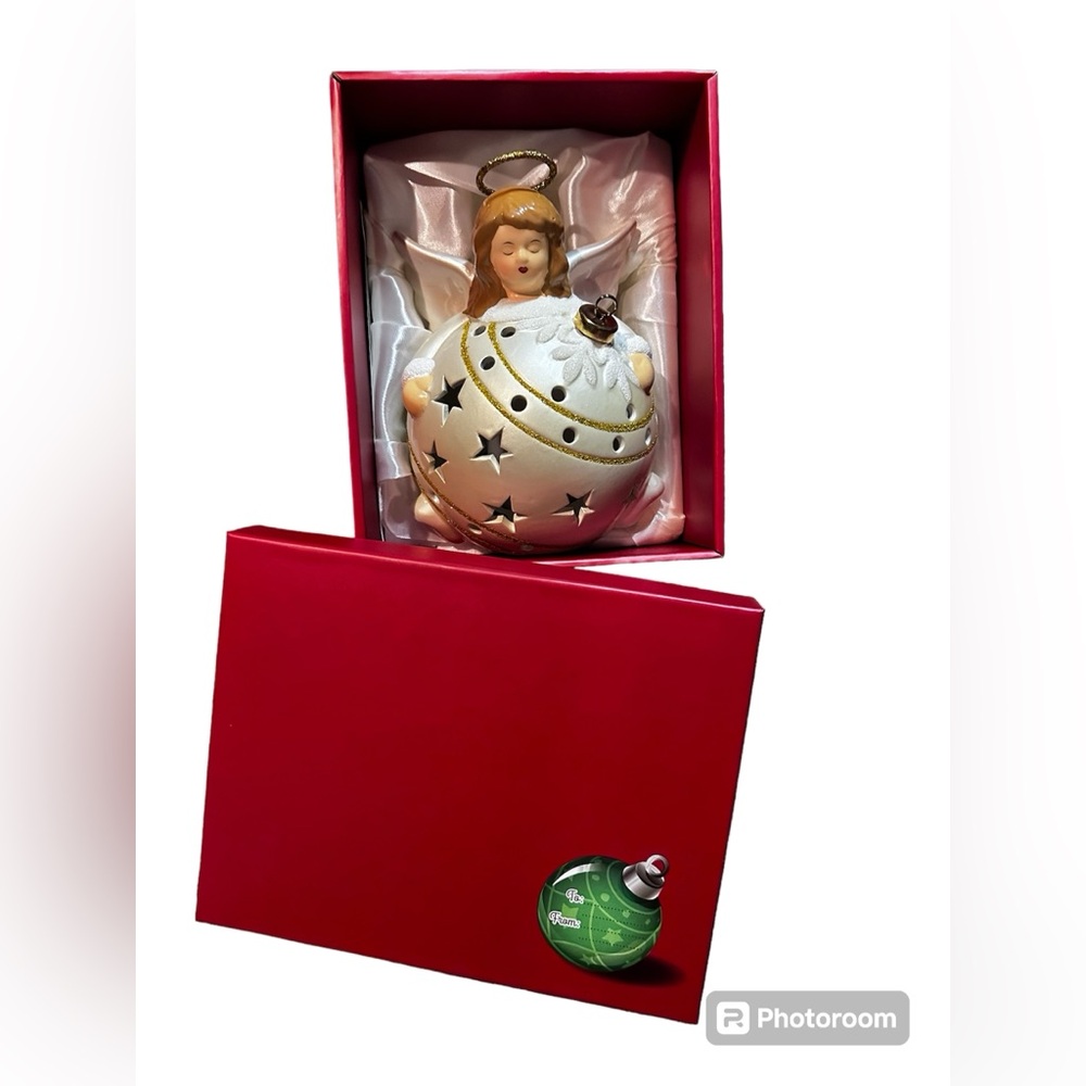 Home Reflections Light-Up Color Changing Ceramic Angel Christmas Bulb Figurine